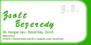 zsolt bezeredy business card
